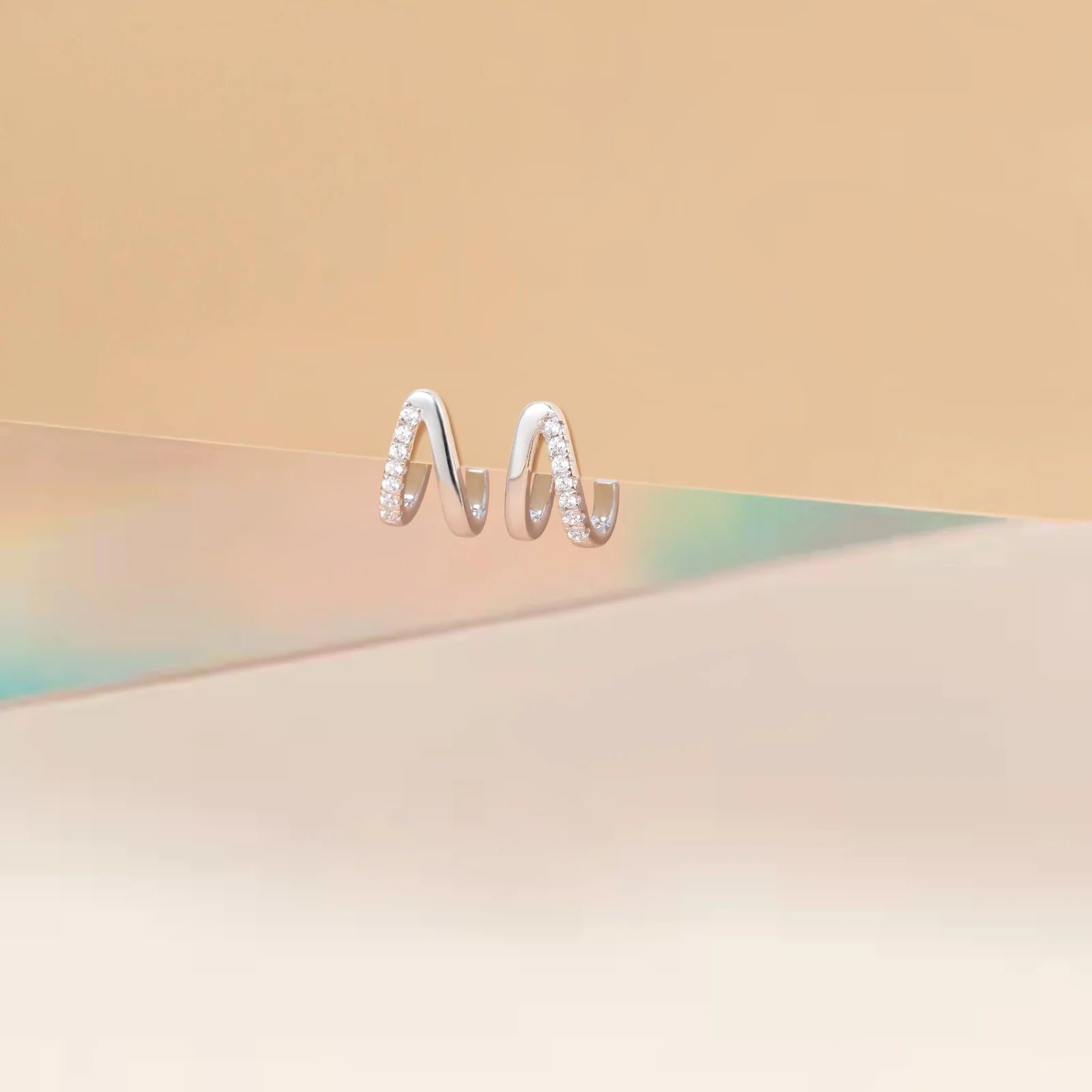 925 Sterling Silver V-Shape Stud Earrings for Women – Cubic Zirconia Fashion Jewelry Gift