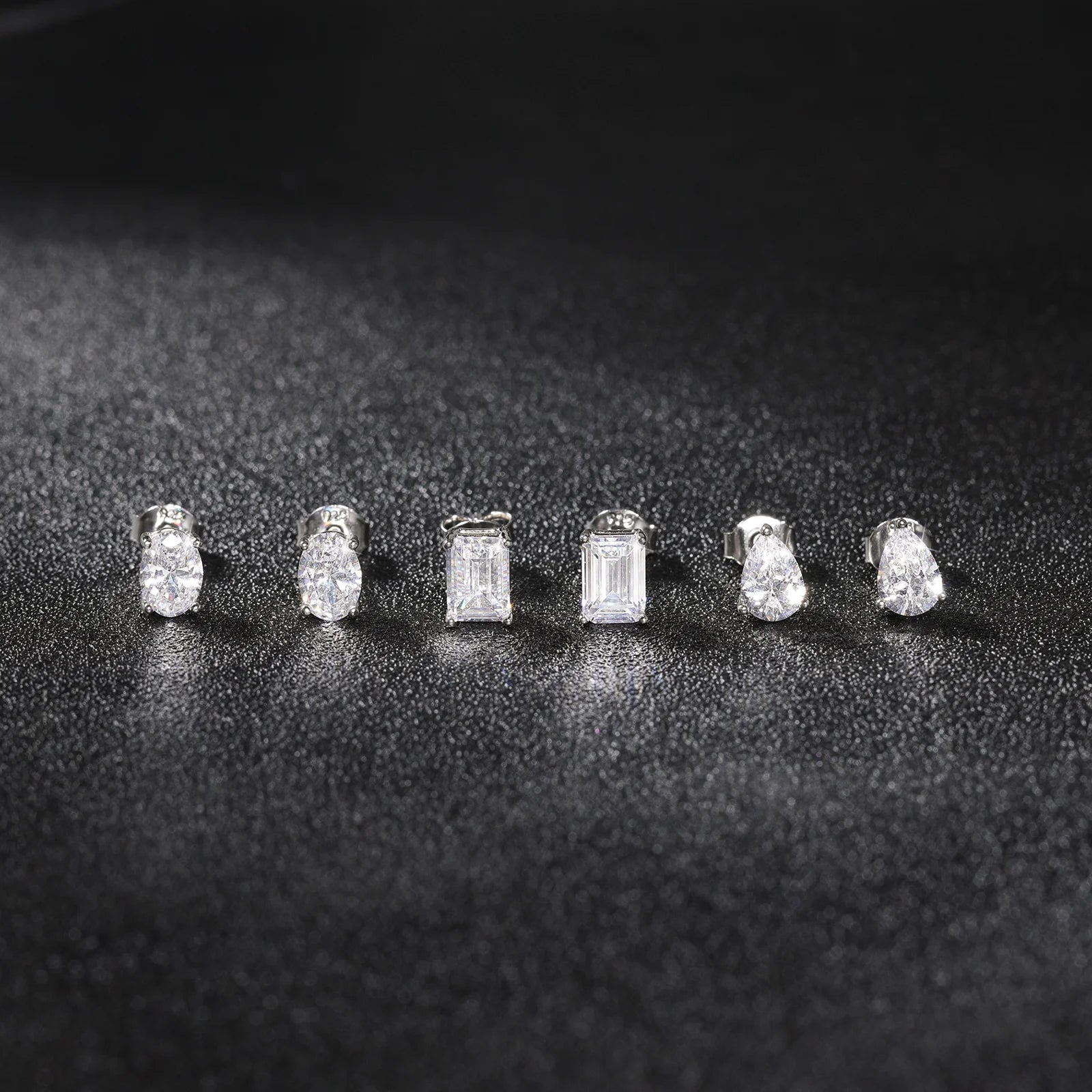 1 Carat Teardrop Cut CZ Stud Earrings for Women – 925 Sterling Silver, Valentine's Day Gift