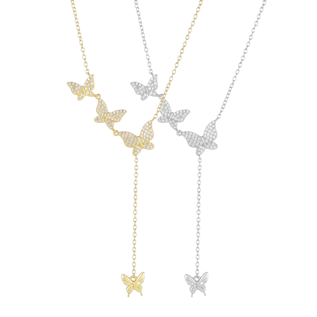 Butterfly Pendant Necklace for Women – 925 Sterling Silver with Zircon, Ideal Gift for Anniversary or Engagement
