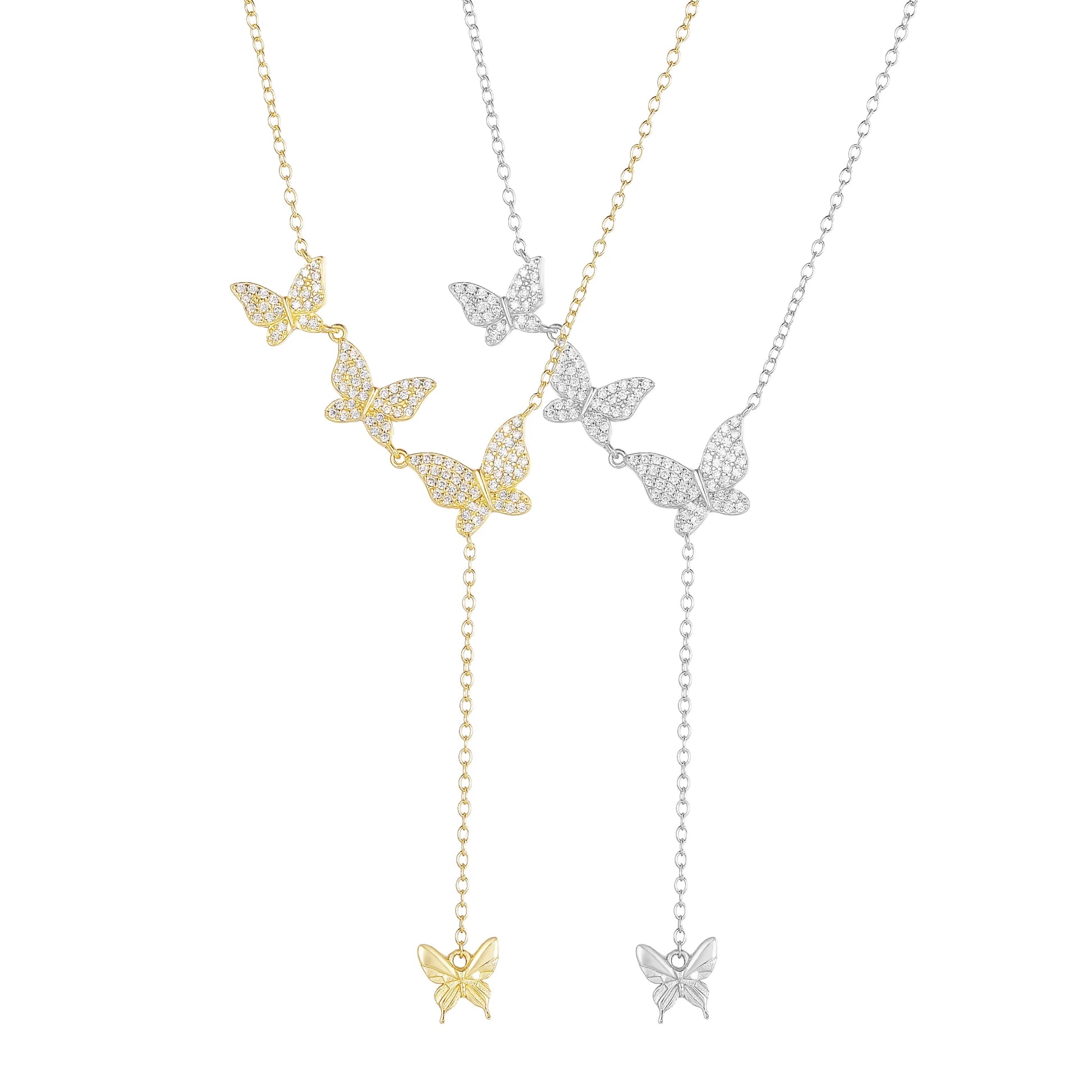 Butterfly Pendant Necklace for Women – 925 Sterling Silver with Zircon, Ideal Gift for Anniversary or Engagement
