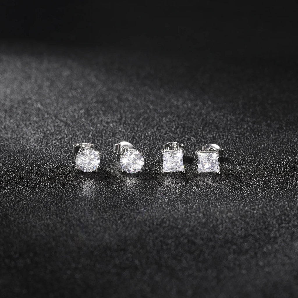 1CT Princess Cut CZ Stud Earrings for Women – 925 Sterling Silver, Perfect for Anniversary or Gifting
